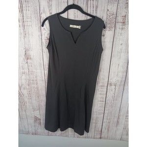 Andree by Unit Midi Dress Women's Small Black  V-Neck Sleeveless Cotton Blend